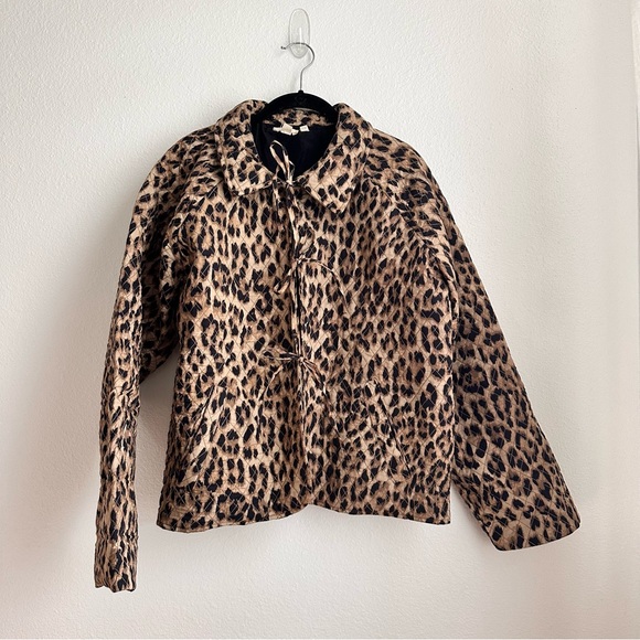 Anthropologie Jackets & Blazers - Anthropologie Leopard Print Quilted Jacket